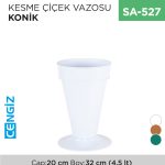 +KESME ÇİÇEK VAZOSU KONİK NO:1 (4.5 LT) (V003)