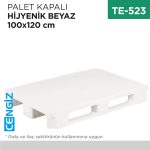 PALET KAPALI HİJYENİK BEYAZ 100*120 CM (DP015)