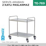 SERVİS ARABASI 2 KATLI PASLANMAZ (7603)