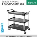 SERVİS ARABASI 3 KATLI PLASTİK (7379)(SAS-1)