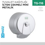 TUVALET KAĞITLIĞI İÇTEN ÇEKMELİ MİNİ M.GRİ (K3M)