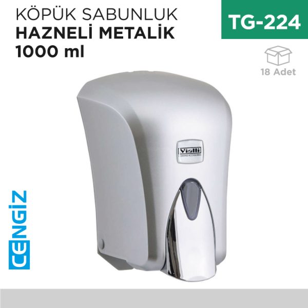 +KÖPÜK SABUNLUK HAZNELİ M.GRİ 1000 ML (F6C)