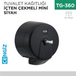 TUVALET KAĞITLIĞI İÇTEN ÇEKMELİ MİNİ SİYAH (K3B)