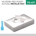HİJYENİK PED POŞET KUTUSU METALİK MAT (7483)