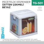 PEÇETELİK DİSPENSER ÜSTTEN ÇEK. BEYAZ (NG11)