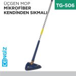 ÜÇGEN MOP MİKROFİBER KENDİNDEN SIKMALI