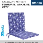 SANDALYE MİNDERİ CETY ARKALIKLI BAĞCIKLI