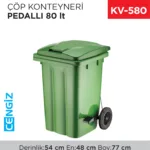 ÇÖP KONTEYNERİ PEDALLI 80 LT (6504)