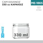 CAM KAVANOZ 330 CC KAPAKSIZ