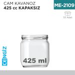 CAM KAVANOZ 425 CC KAPAKSIZ