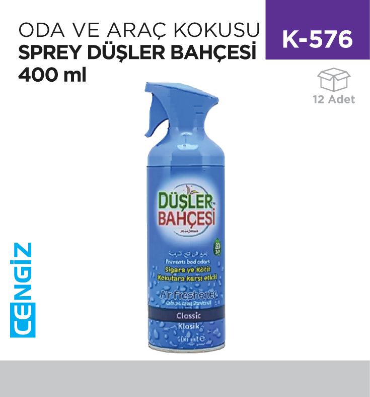 ODA VE ARAÇ KOKUSU SPREY DÜŞLER BAHÇESİ 400 ML(P-128)