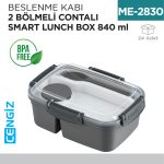 BESLENME KABI 2 BÖLMELİ CONTALI SMART LUNCH BOX 840 ML (D-523)