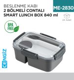 BESLENME KABI 2 BÖLMELİ CONTALI SMART LUNCH BOX 840 ML (D-523)