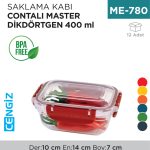 SAKLAMA KABI CONTALI  MASTER DİKDÖRTGEN 400 ML(30811)