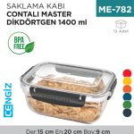 SAKLAMA KABI CONTALI MASTER DİKDÖRTGEN 1400 ML(30813)