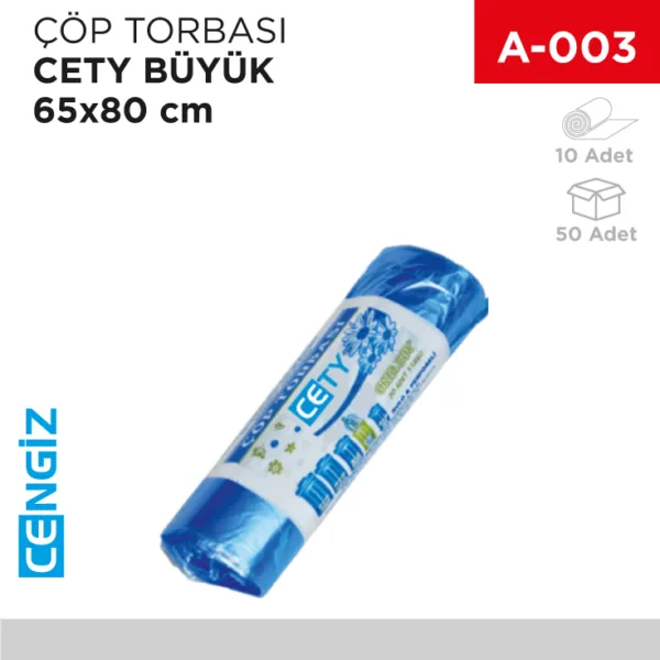 ÇÖP TORBASI BÜYÜK CETY 65*80 CM