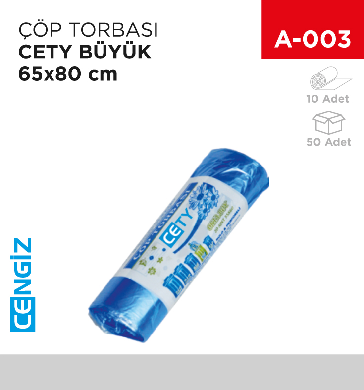 ÇÖP TORBASI BÜYÜK CETY 65*80 CM ÇÖP TORBASI BÜYÜK CETY 65*80 CM