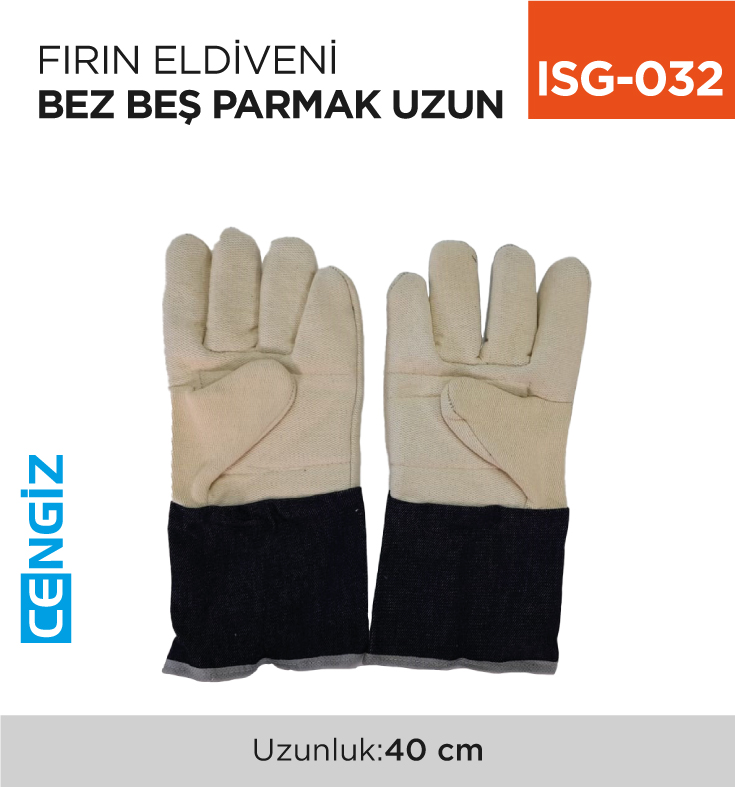 +FIRIN ELDİVENİ BEZ BEŞ PARMAK UZUN +FIRIN ELDİVENİ BEZ BEŞ PARMAK UZUN