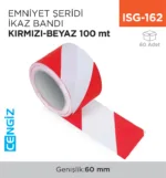 +EMNİYET ŞERİDİ İKAZ BANDI KIRMIZI-BEYAZ 60 MM*100 MT