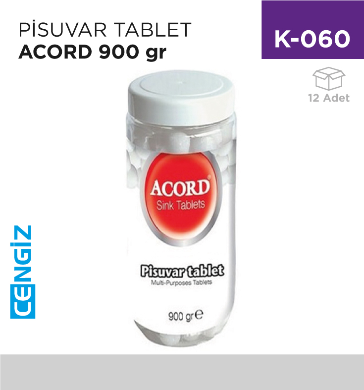 +PİSUVAR TABLET ACORD 900 GR +PİSUVAR TABLET ACORD 900 GR