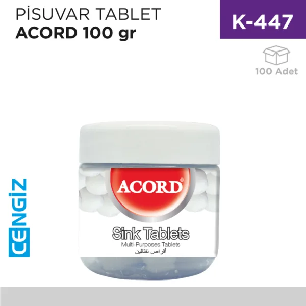 PİSUVAR TABLET ACORD 100 GR