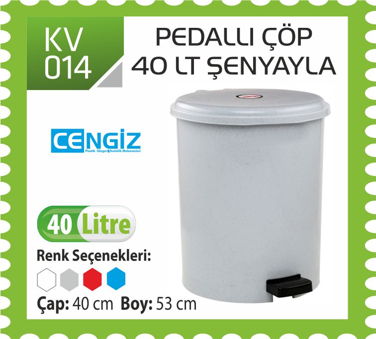 PEDALLI ÇÖP 40 LT ŞENYAYLA (4219) PEDALLI ÇÖP 40 LT ŞENYAYLA (4219)