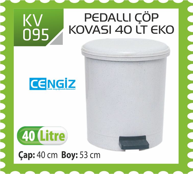 PEDALLI ÇÖP KOVASI 40 LT EKO (4220) PEDALLI ÇÖP KOVASI 40 LT EKO (4220)