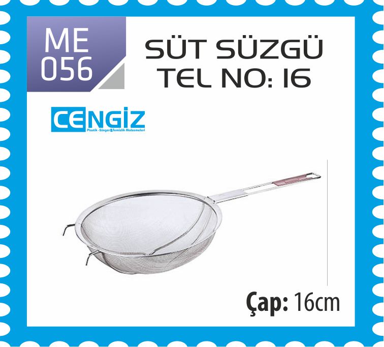 SÜT SÜZGECİ METAL NO:16