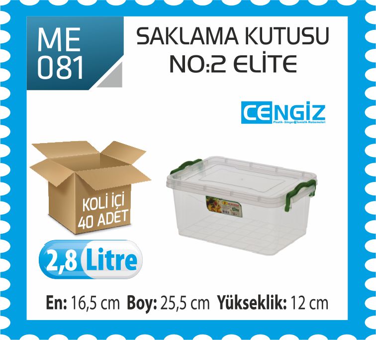 SAKLAMA KUTUSU NO:2 ELİTE 2 SAKLAMA KUTUSU NO:2 ELİTE 2