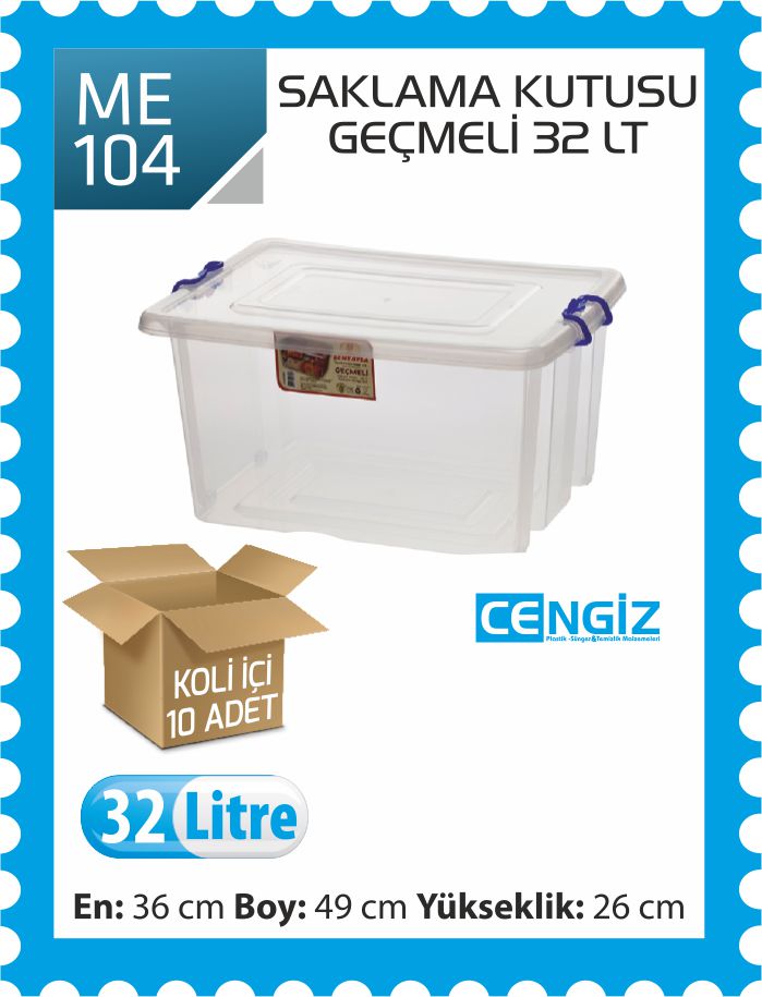 SAKLAMA KUTUSU GEÇMELİ 32 LT(2622) SAKLAMA KUTUSU GEÇMELİ 32 LT(2622)