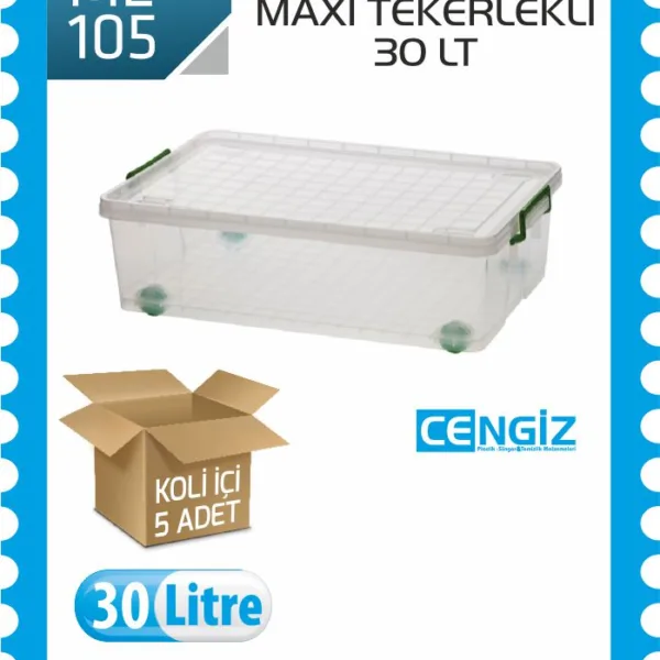 SAKLAMA KUTUSU MAXİ TEKERLİ 30 LT(2623)