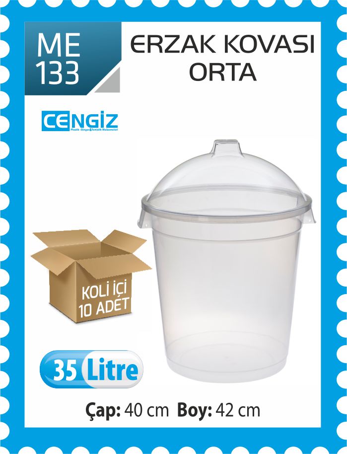 ERZAK KOVASI ORTA 35 LT (3470) ERZAK KOVASI ORTA 35 LT (3470)