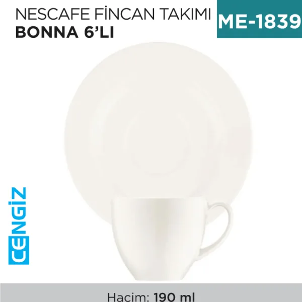 +NESCAFE FİNCAN TAKIMI BONNA 6LI