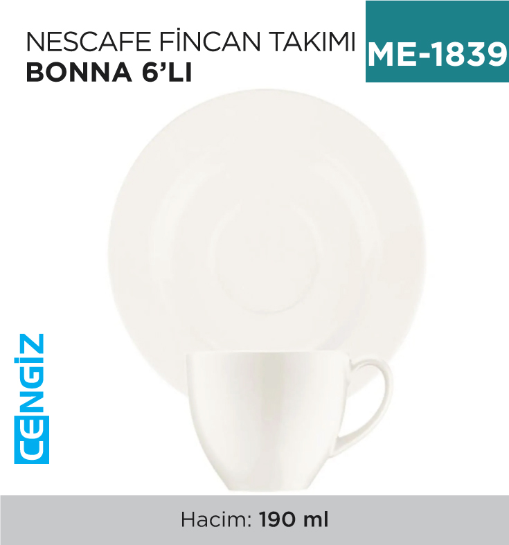 +NESCAFE FİNCAN TAKIMI BONNA 6LI +NESCAFE FİNCAN TAKIMI BONNA 6LI