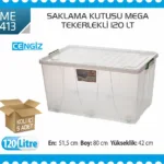 SAKLAMA KUTUSU MEGA TEKERLİ 120 LT (2626)