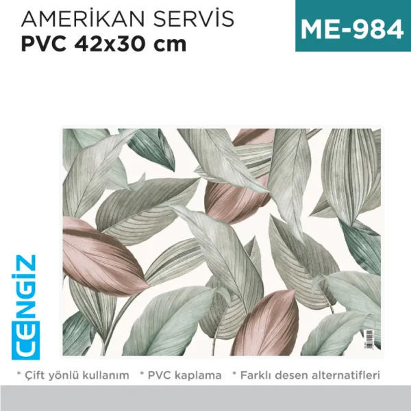 +AMERİKAN SERVİS PVC 42*30 CM