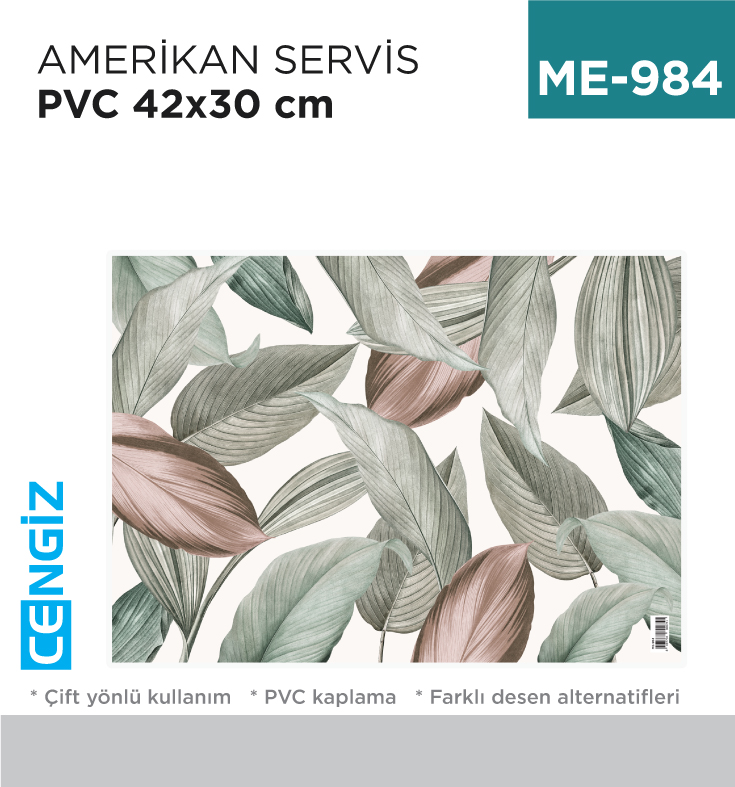 +AMERİKAN SERVİS PVC 42*30 CM +AMERİKAN SERVİS PVC 42*30 CM