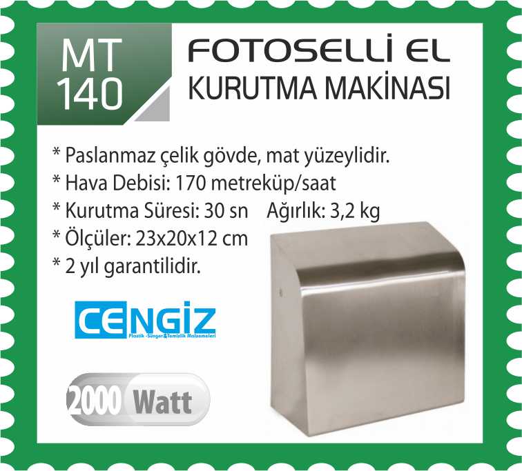 +FOTOSELLİ EL KURUTMA MAKİNASI 2000 WATT +FOTOSELLİ EL KURUTMA MAKİNASI 2000 WATT