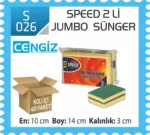 +SPEED 2 Lİ JUMBO SÜNGER (357)