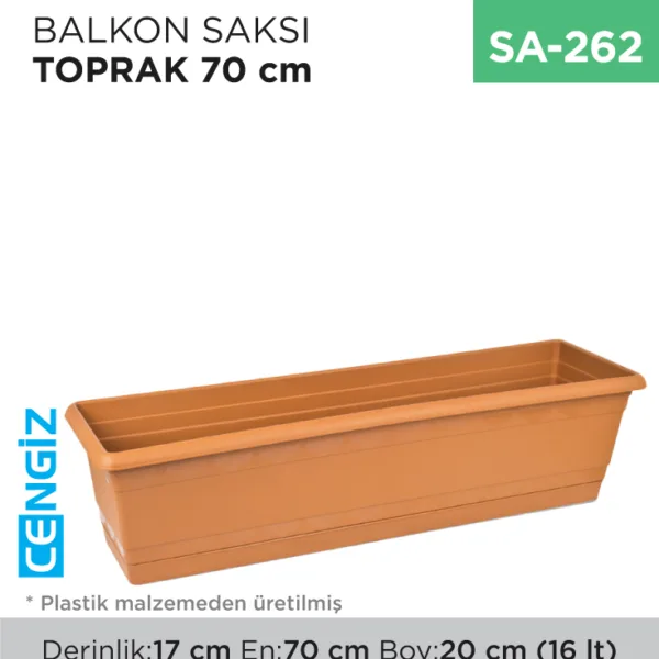 +BALKON SAKSI TOPRAK 70 CM (TB-515)