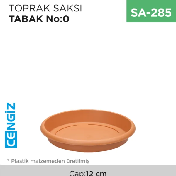 +TOPRAK SAKSI TABAK NO:0 (ÇAP:12 CM)