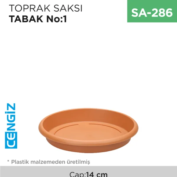 +TOPRAK SAKSI TABAK NO:1 (ÇAP:14 CM)