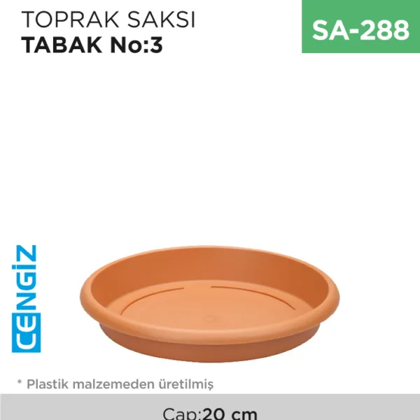 +TOPRAK SAKSI TABAK NO:3 (ÇAP:20 CM)