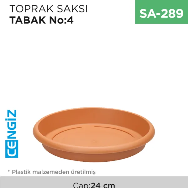 +TOPRAK SAKSI TABAK NO:4 (ÇAP:24 CM)