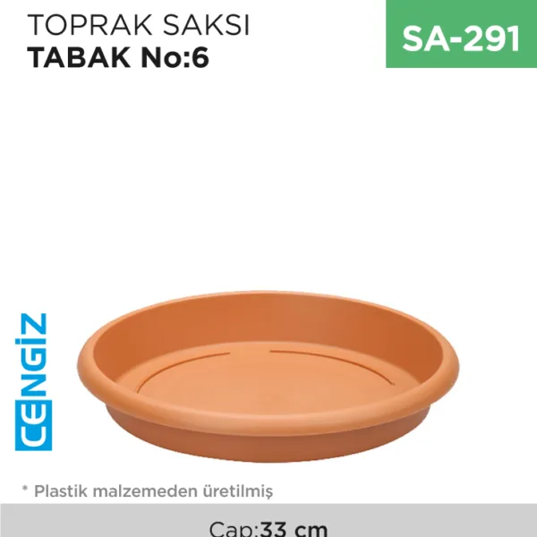 +TOPRAK SAKSI TABAK NO:6 (ÇAP:33 CM)