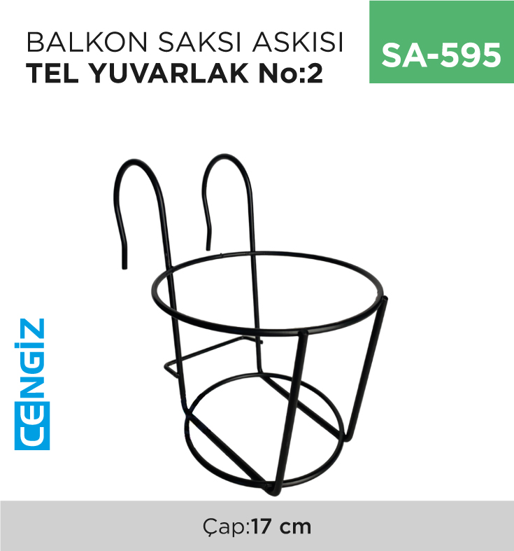 +BALKON SAKSI ASKISI TEL YUVARLAK NO:2 (ÇAP:17 CM)
