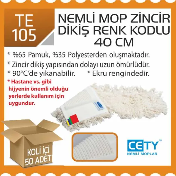 NEMLİ MOP CETY ZİNCİRDİKİŞ RENK KODLU 40 CM