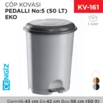 PEDALLI ÇÖP KOVASI NO:5 (50 LT) EKO (UP 130)