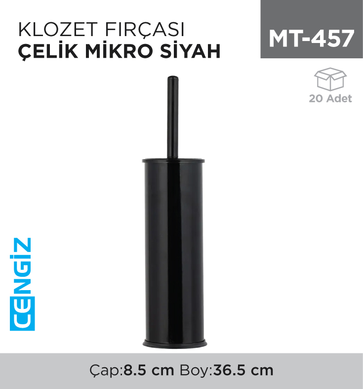 KLOZET FIRÇASI ÇELİK MİKRO SİYAH (831S)