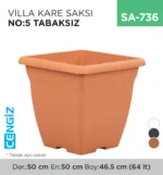 VİLLA KARE SAKSI NO:5  TABAKSIZ (64 LT)